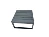 Fimous Outdoor Garden Furniture Set Aluminium Lounge Sofa Square Coffee Table Sets with 4 Stools 2 Side Tables Dark Grey