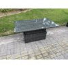Fimous Patio Garden Dining Set Outdoor Rattan Furniture Lounge Sofa Height Adjustable Rising lifting Table Dark Grey Mixed
