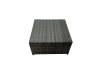 Fimous Rattan Garden Furniture Patio Furniture Sets with Corner Sofa Chair Square Coffee Table Big Footstool Dark Grey Mixed