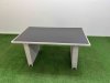 Fimous 7 Seater Wicker Rattan Corner Sofa Sets Outdoor Garden Furniture Sets with Rectangular Dining Table Lounge Sofa Big Footstool Light Grey