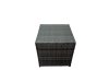 Fimous Rattan Garden Furniture Set Outdoor 10 Seater Patio Dining Corner Sofa Sets with Dining Table 2 Chairs 2 Big Stools Side Table Dark Grey Mixed