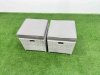 Fimous Patio Outdoor Garden Furniture Sets with Black Glass Top Dining Table 3 Seater Sofa 2 Side Tables 2 Small Stool Light Grey