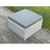 Fimous Outdoor PE Rattan Garden Funiture Set Height Adjustable Rising Lifting Table Sofa Dining Set with 2 Big Footstools