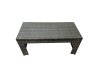 Fimous Outdoor Rattan Oblong Coffee Table Corner Sofa Sets Garden Furniture Set with 2 Chairs 2 Small Stools Side Table Dark Grey Mixed
