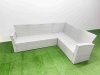 Fimous Garden Outdoor PE Rattan Furniture Set 10 Seater Rattan Garden Sofa Set with 3 Footstools Light Grey Mixed