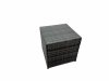 Fimous Outdoor PE Rattan Garden Furniture Sofa Set with Square Coffee Table Chair 2 Big Stools Side Table Dark Grey