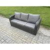 Fimous Patio Garden Furniture Sets Wicker 9 Seater Outdoor Rattan Furniture Sofa Sets with Square Coffee Table