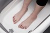 Fimous Foldable Adult Bathtub Body Spa Freestanding Soaking Tub Non-Slip Bathing Shower for Bathroom Grey
