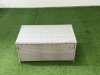 Fimous 10 Seater Garden Outdoor PE Rattan Furniture Set Rattan Garden Sofa Set with 2 Big Footstools 2 Chair Light Grey Mixed