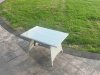 Fimous Light Grey Rattan Rectangular Dining Table and 4 Chairs Set Outdoor Garden furniture Set with Seat Cushion