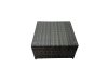 Fimous 9 Seater Garden Outdoor Rattan Furniture Set Patio Corner Sofa Coffee Table with Side Table 2 Small Stool Dark Grey