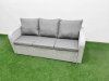 Fimous Patio PE Wicker 8 Seater Outdoor Rattan Furniture Sofa Sets with Oblong Coffee Table Reclining Chair Loveseat Sofa 3 Seater Sofa Stool Light Grey