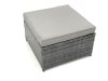 Fimous Outdoor Garden Furniture Set 7 Pieces Rattan Sofa Set with Coffee Table 3 Footstools Dark Grey Mixed