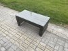 Fimous 6pcs Rattan Outdoor Garden Furniture Sofa Set with Coffee Table Big Footstool Side Table Dark Grey Mixed