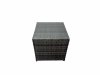 Fimous Rattan garden furniture Patio Furniture Sets with Dining Table Big Stool Side Table Dark Grey Mixed
