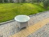Fimous Rattan Garden Furniture Set with 1 Medium Round Coffee Table & 4 Seater Chairs Light Grey Mixed