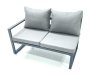 Fimous 8 Seater Outdoor Aluminum Garden Furniture Set Corner Sofa Big Footstool Adjustable Rising Lifting Dining Table Sets Dark Grey