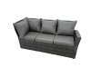 Fimous Rattan Garden Furniture Set Outdoor 10 Seater Patio Dining Corner Sofa Sets with Dining Table Chair Dark Grey Mixed