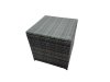 Fimous Rattan Garden Outdoor Furniture Set 3 Seater Sofa Coffee Table with 3 Footstools 2 Side Tables Dark Grey Mixed