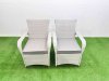 Fimous Outdoor Rattan Garden Furniture Set Patio 6 Chairs Plus Height adjustable dining table Sets Light Grey Mixed