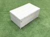 Fimous Outdoor Rattan Sofa Garden Furniture Set with 2 Armchairs Oblong Coffee Table 3 Footstools 2 Side Tables Light Grey Mixed