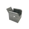 Fimous Outdoor Garden Furniture Set Rattan Sofa Dining Table Set with Reclining Chair Big Footstool Dark Grey Mixed