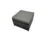 Fimous Wicker PE Rattan Garden Outdoor Furniture Set Love Sofa Dining Table Sets with 2 Side Table Big Stool Dark Grey Mixed
