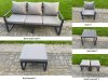 Fimous Aluminium Garden Furniture Sets 8 Seater Outdoor Sofa Set with Adjustable Rising Lifting Dining Table 2 Chairs 3 Footstools