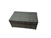Fimous Outdoor Rattan Rectangular Coffee Table Corner Sofa Sets Garden Furniture Set with 2 Chairs Dark Grey Mixed