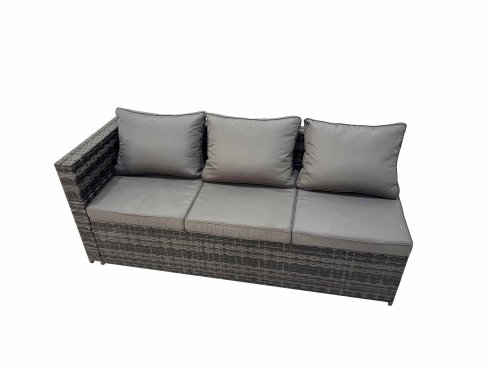 Fimous Rattan garden furniture Patio Furniture Sets with Dining Table 3 Stools 2 Chair Dark Grey Mixed