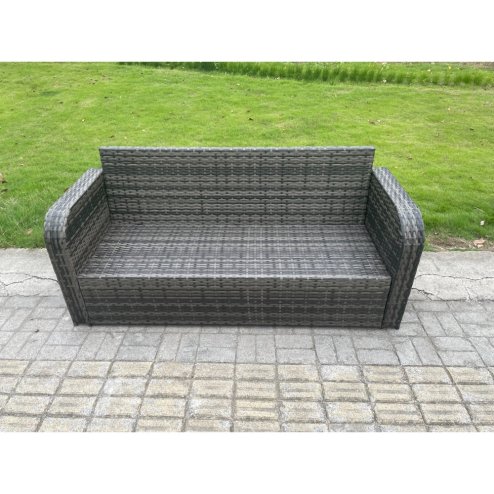 Fimous Patio Garden Furniture Sets Wicker 9 Seater Outdoor Rattan Furniture Sofa Sets with Square Coffee Table