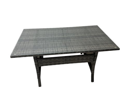 Fimous Rattan Garden Furniture Set Outdoor 8 Seater Patio Dining Corner Sofa Sets with Dining Table 2 Chairs Dark Grey Mixed