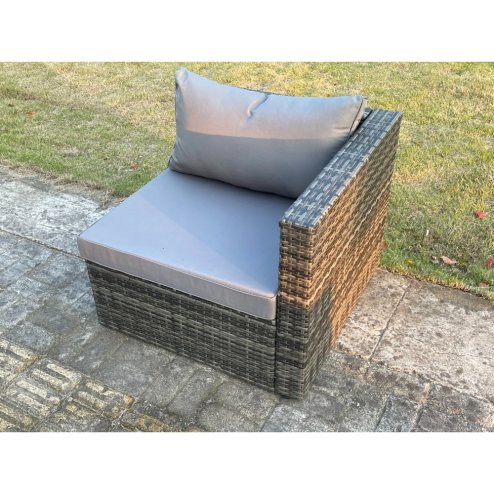 Fimous 6 Seat Modular Rattan Garden Furniture Sofa Set Corner Sofa And Armless Sofa With Coffee Table