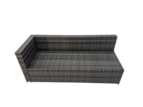 Fimous Rattan Garden Furniture Set Outdoor 11 Seater Patio Dining Corner Sofa Sets with Dining Table 2 Chairs 3 Stools Side Table Dark Grey Mixed