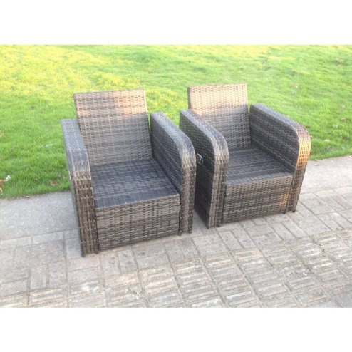 Fimous PE Rattan Garden Furniture Set Adjustable Chair Sofa Lounge 3 Seater Sofa Oblong Rectangular Dining Table Footstool