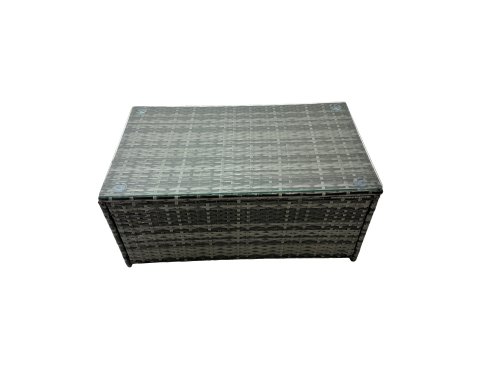 Fimous 12 Seat Poly Rattan Outdoor Patio Coffee Table Corner Sofa Sets with 4 Stools 2 Chairs for Garden Backyard Dark Grey Mixed
