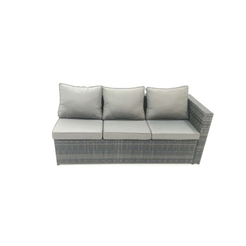 Fimous Lounge Rattan Corner Sofa Set Outdoor Garden Furniture Rectangular Dining Table Chair Set