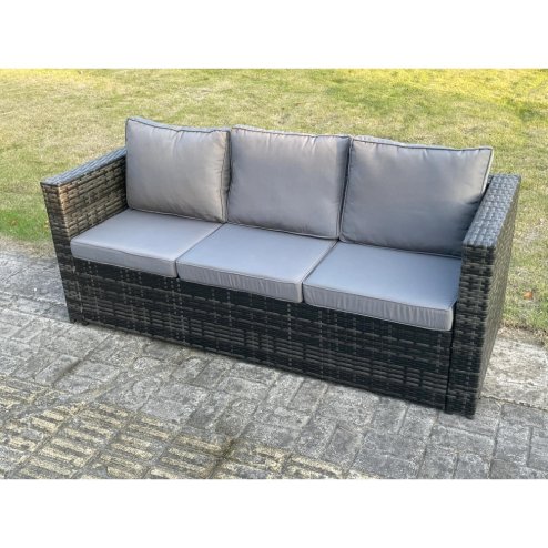 Fimous Rattan Garden Furniture Set Corner Sofa Coffee Table Lounge 10 Seater Outdoor Conservatory