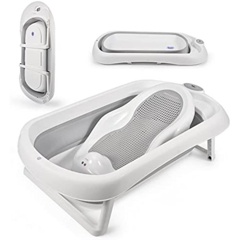 Fimous Foldable Bathtub PVC Adult SPA Soaking Water Tub with Cover for Bathroom