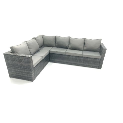 Fimous Outdoor Lounge Rattan Corner Sofa Set Garden Furniture Rectangular Dining Table Chair 8 Seater