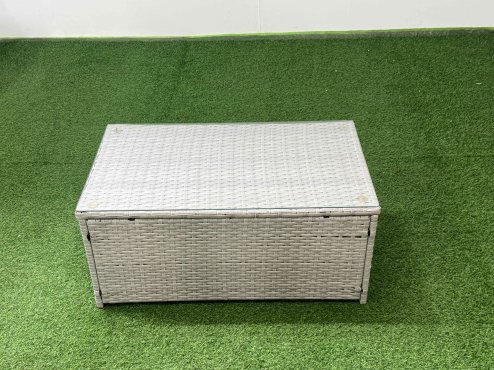 Fimous 10 Seater Garden Outdoor PE Rattan Furniture Set Rattan Garden Sofa Set with 2 Big Footstools 2 Chair Light Grey Mixed