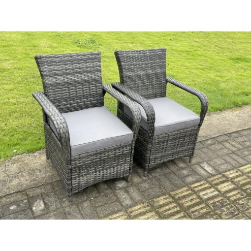 Fimous Rattan Garden Furniture Gas Fire Pit Rectangle Round Dining Table And Dining Chairs 4 Seater + Rectangular Table