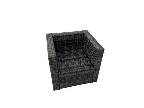Fimous Rattan Garden Furniture Set Outdoor 9 Seater Patio Dining Corner Sofa Sets with Dining Table 2 Chairs Big Stool Dark Grey Mixed