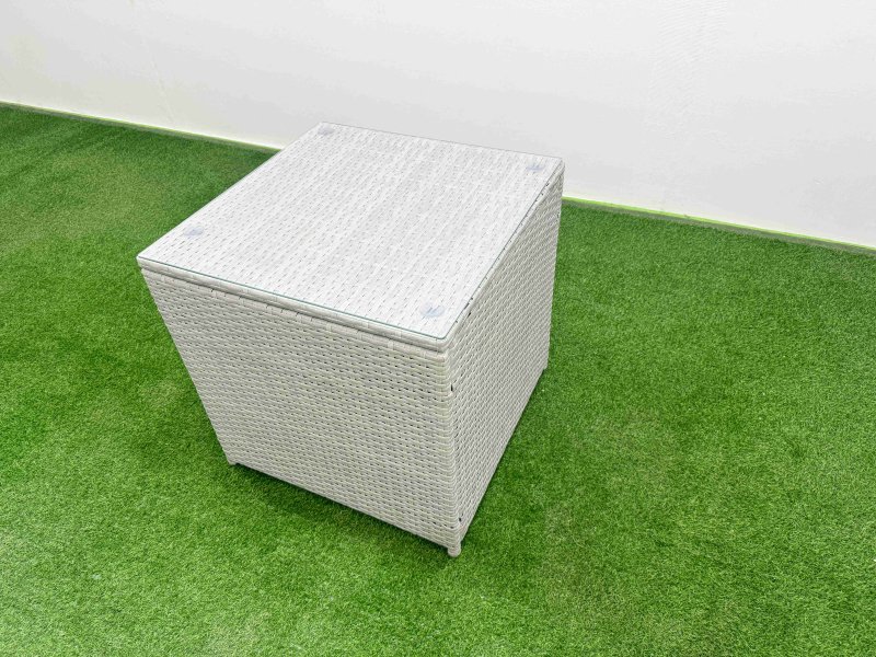 Fimous 5 Seater PE Rattan Wicker Garden Furniture Patio Conservatory Sofa Set with Rectangular Dining Table 3 Seater Sofa Love Sofa 2 Side Table