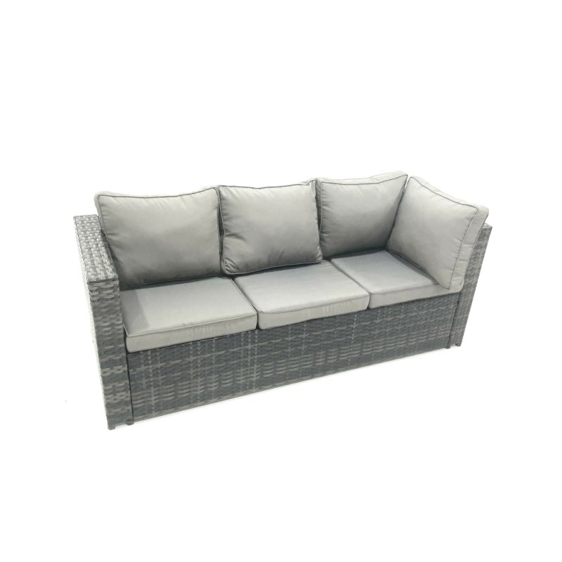 Fimous 7 Seater PE Rattan Corner Sofa Set Rectangular Dining Table Set With Seat And Back Cushion