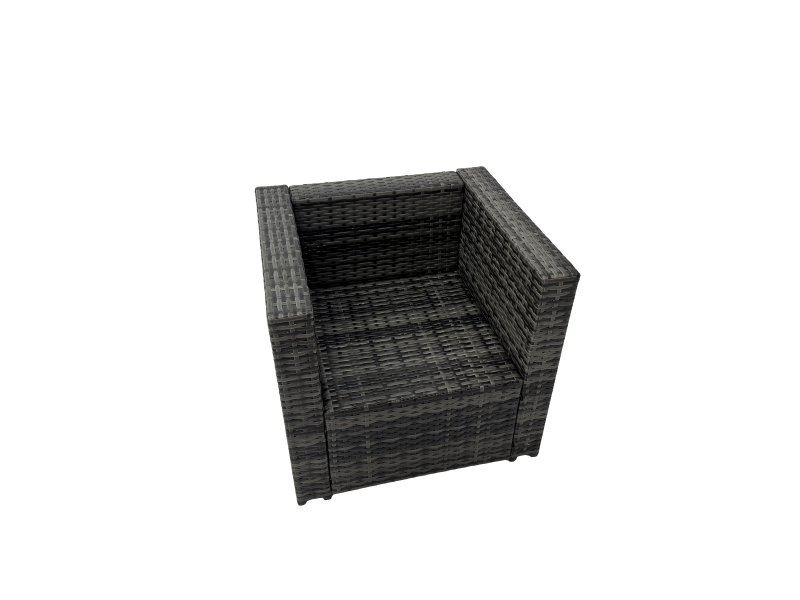 Fimous Rattan Garden Furniture Set Outdoor 8 Seater Patio Dining Corner Sofa Sets with Dining Table 2 Chairs Dark Grey Mixed