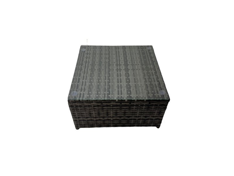 Fimous Garden Rattan Outdoor Furniture Set 10 Seater Patio Corner Sofa Coffee Table with 2 Small Stool Side Table Dark Grey
