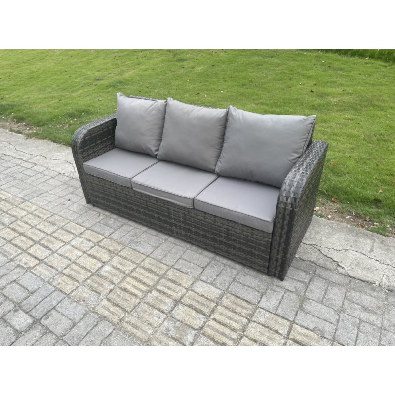 Fimous Patio Garden Furniture Sets Wicker 9 Seater Outdoor Rattan Furniture Sofa Sets with Square Coffee Table