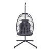 Egg-Shaped Hanging Chair with Soft Cushion & Headrest