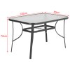 Tempered Glass Outdoor Coffee Table with Parasol Hole Multi Size